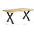 Rustika Rowe -  Dining Table 180x90x76 cm Solid Mango Wood